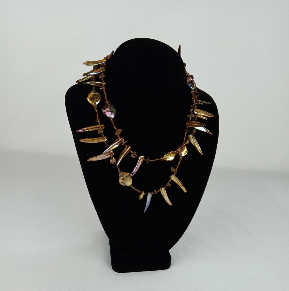Avalon And Tiger Eye Womens Necklace.